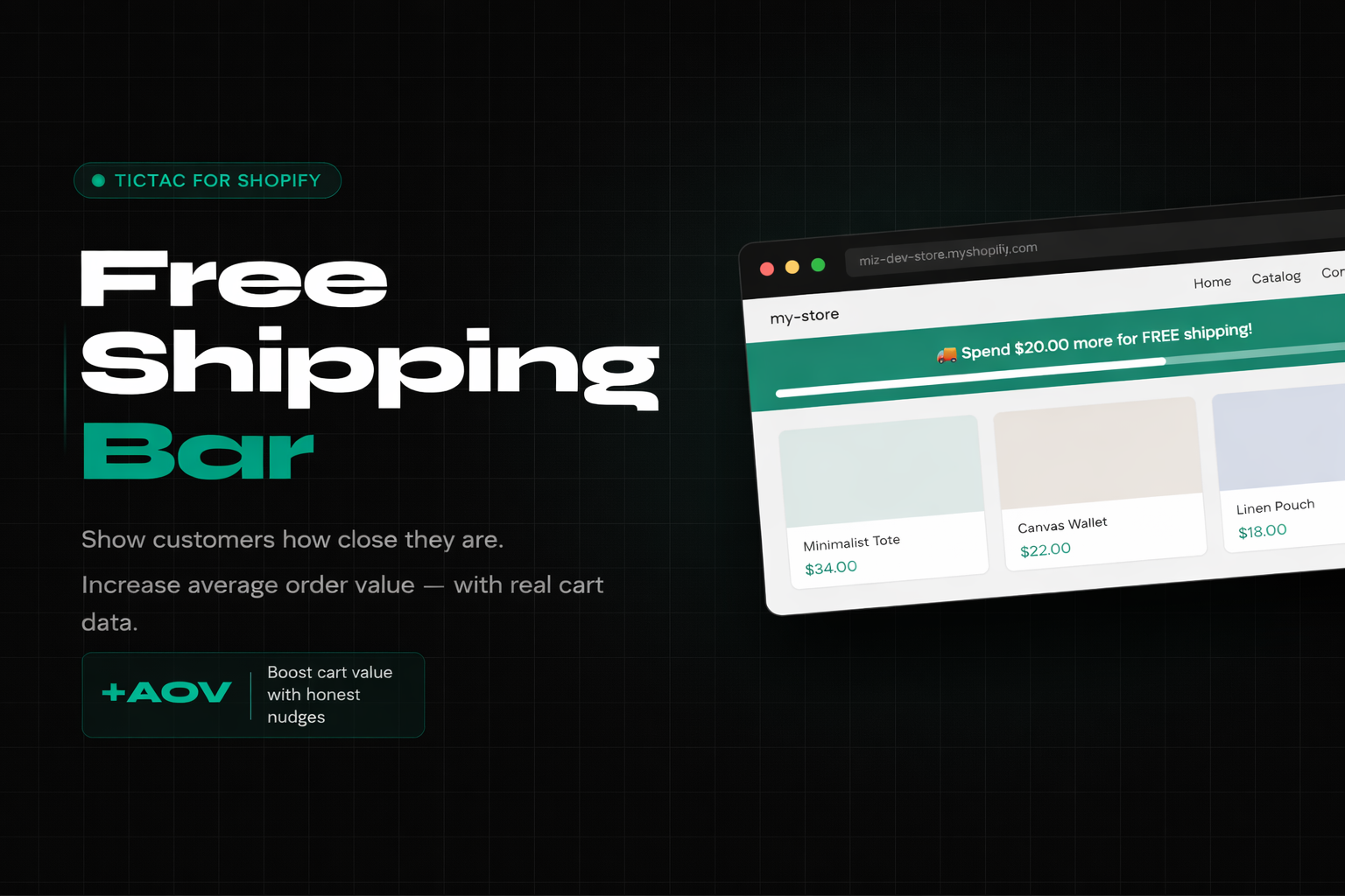How to Add a Free Shipping Bar to Your Shopify Store (And Actually Boost AOV)